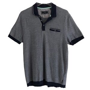 Ted Baker London Short Sleeve Polo Shirt Blue Size 5